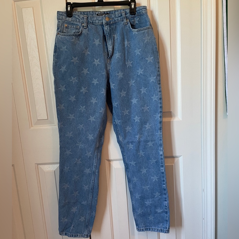 Nasty Gal size 10 Star Print Jeans